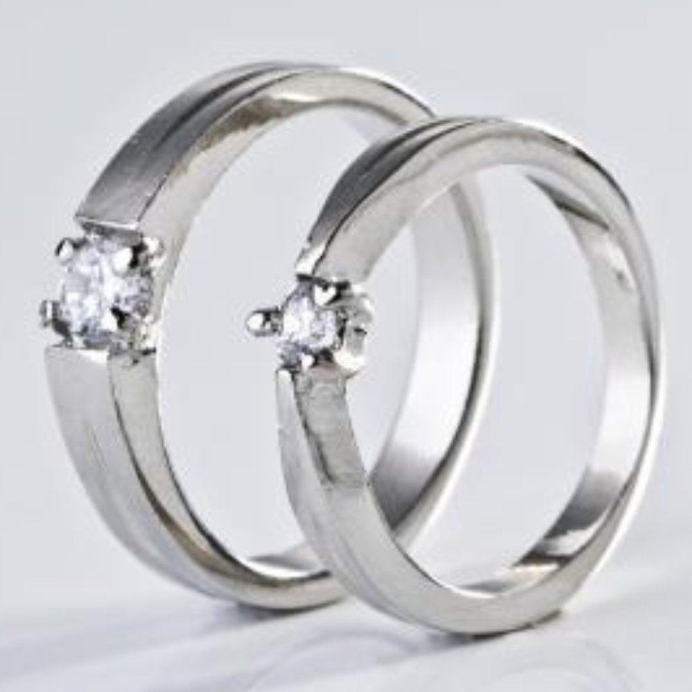 Cubic Zirconia Sterling Silver Engage/Wed Style S5
